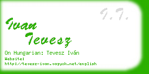 ivan tevesz business card