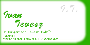 ivan tevesz business card